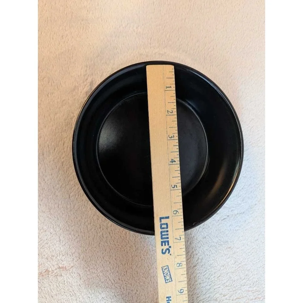Gibson Everyday Ceramic Bowl Black Gray Animal Print Dishwasher Microwave‎ Safe